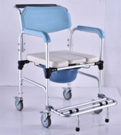 Bath réglable Seat de toilette de chaise d'accroupissement de soins à domicile mobiles de toilette avec le repos de pied