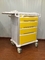 Chariot médical de chariot à ABS mobile jaune de médicament de habillage d'ICU