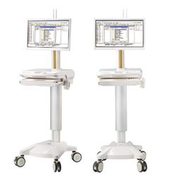 Bien mobilier intégré d'Adjuatable de taille d'utilisation d'hôpital de chariot à ordinateur avec quatre roulettes