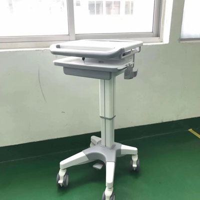 Chariot d'ordinateur de bureau de roulement de carnet d'hôpital, chariot mobile d'ordinateur portable d'ABS médical