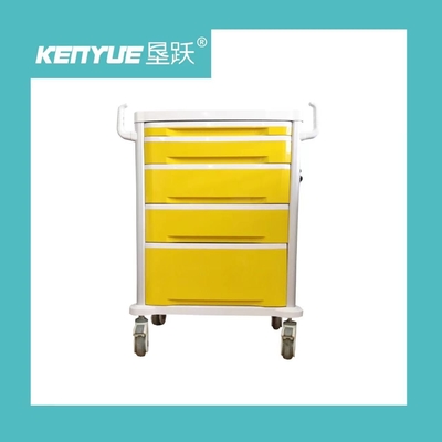 acheter Chariot médical mobile de chariot à hôpital avec le jaune de cadre d'alliage d'aluminium fabrication en ligne