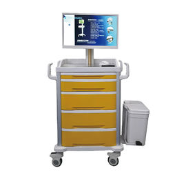 acheter Véhicule mobile de soins intégré par ABS jetable de l'information de chariot à poste de travail d'ordinateur fabrication en ligne