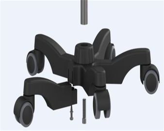 acheter L'Iv médical de base du fond de support d'infusion transporte en charrette médical, pièces du noir IV Polonais fabrication en ligne