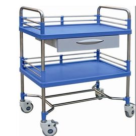 acheter Chariot en plastique d'instrument médical de cadre d'acier inoxydable de chariot à médecine de secours de tiroir d'ABS fabrication en ligne
