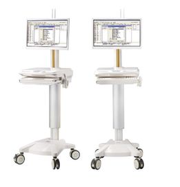 acheter Bien mobilier intégré d'Adjuatable de taille d'utilisation d'hôpital de chariot à ordinateur avec quatre roulettes fabrication en ligne