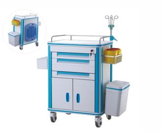 acheter Chariot médical de chariot à la livraison de drogue avec le panneau de CPR, chariot à hôpital d'anesthésie avec IV Polonais fabrication en ligne