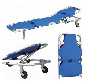acheter Civière pliante d'ambulance portative d'alliage d'aluminium avec des roulettes fabrication en ligne