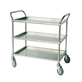 acheter Poignée à trois niveaux en métal de chariot à instrument chirurgical d'acier inoxydable en argent fabrication en ligne