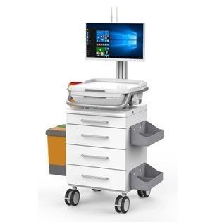 acheter Les ABS fonctionnent la surface chariot médical de chariot de roue de cinq pouces à ordinateur silencieux de soins fabrication en ligne
