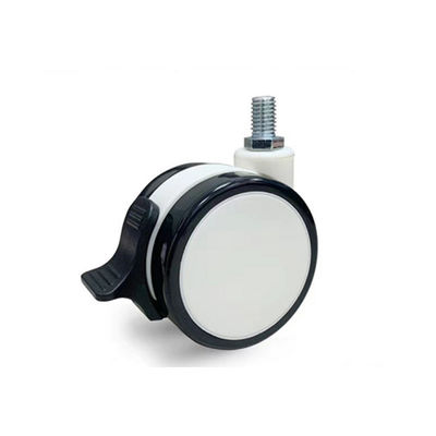 acheter Roues médicales de roulette du matériel M12X25MM de l'unité centrale TPR avec le verrouillage central de frein fabrication en ligne