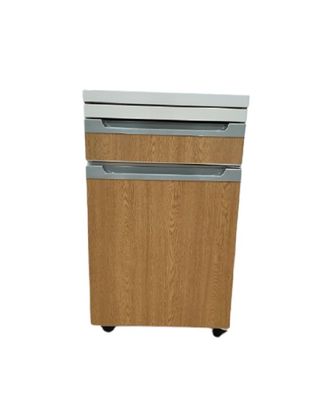 acheter Couleur en bois de plat de structure d'hôpital de chevet de Tableau en aluminium de Cabinet avec des roulettes fabrication en ligne