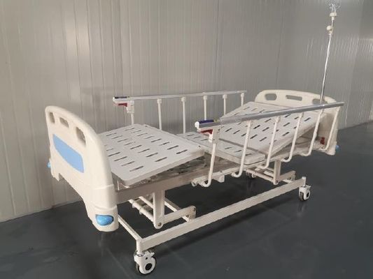 acheter Lits réglables patients médicaux d'hôpital de manivelles du manuel trois pour la maison avec des roulettes fabrication en ligne