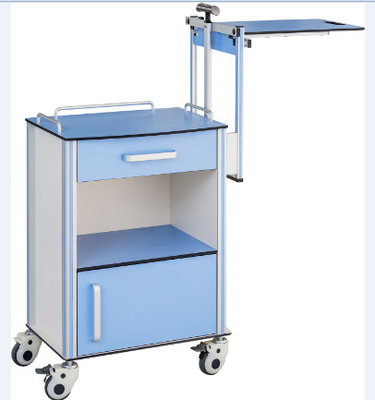 acheter Table de chevet médicale d'Anti-morsure de couleur d'hôpital bleu de panneau de fibres agglomérées fabrication en ligne