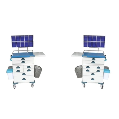 Chariot médical d'anesthésie de l'hôpital 1080mm avec le bleu de boîte de rangement