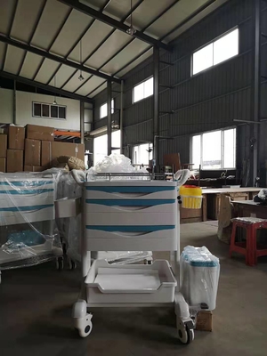 Bien mobilier en plastique de portion d'hôpital de chariot à instrument chirurgical pour médical