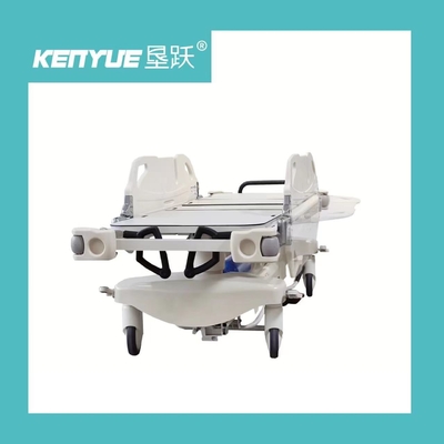Chariot d'urgence médicale hospitalière avec panneau de commande hydraulique