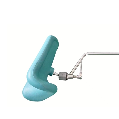 Repos de jambe de luxe vert d'acier inoxydable pour le lit de la livraison d'hôpital