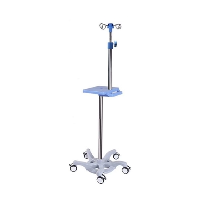 Acier inoxydable de support mobile bleu d'infusion avec des roues démontables