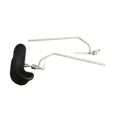 Tableau obstétrique d'opération en métal noir de soutien de jambe d'acier inoxydable