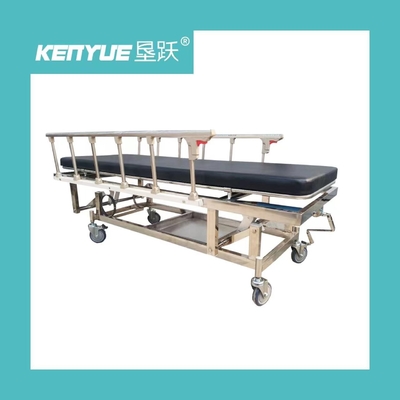 Chariot réglable à civière d'ambulance de secours de taille de manuel d'acier inoxydable