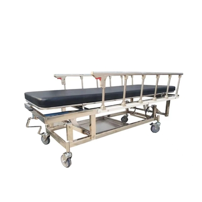 Chariot réglable à civière d'ambulance de secours de taille de manuel d'acier inoxydable