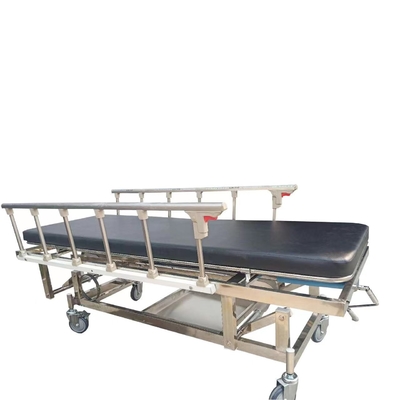 Chariot réglable à civière d'ambulance de secours de taille de manuel d'acier inoxydable