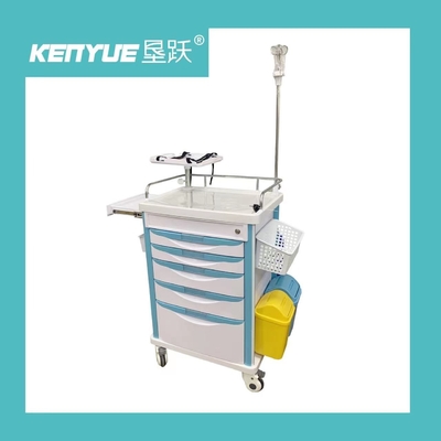 Chariot médical de cadre de tiroir d'infusion de fonction d'infirmière de secours en aluminium de l'ABS 960mm