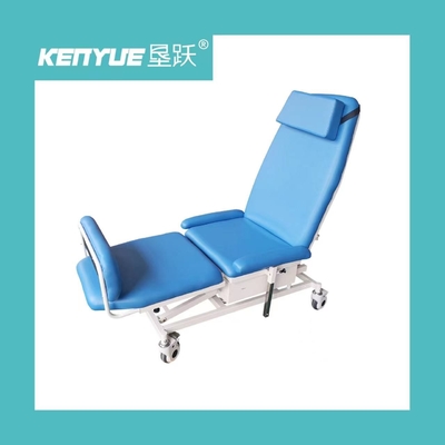 Hôpital électrique en acier bleu réglable de chaise de dialyse d'angle spécial