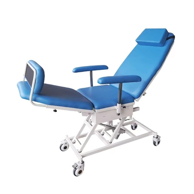 Hôpital électrique en acier bleu réglable de chaise de dialyse d'angle spécial
