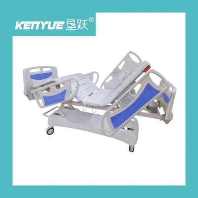Lit de soins infirmiers électrique réglable bleu 770 mm cinq fonctions avec couvercle