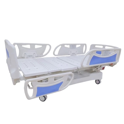Lit de soins infirmiers électrique réglable bleu 770 mm cinq fonctions avec couvercle