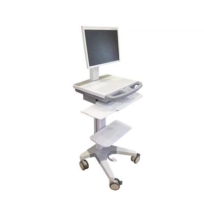 Ordinateur médical rv de meubles d'hôpital avec le blanc de quatre roues
