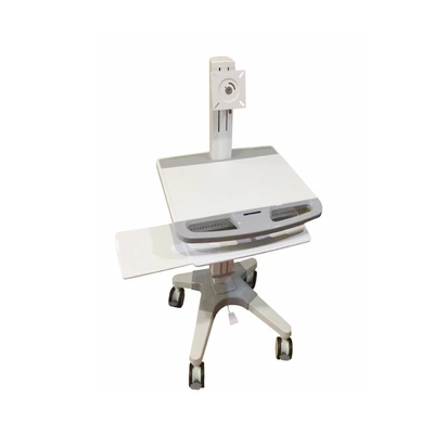 Ordinateur médical rv de meubles d'hôpital avec le blanc de quatre roues