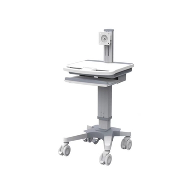 Ordinateur médical rv de meubles d'hôpital avec le blanc de quatre roues