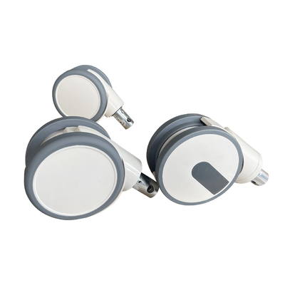 Roue de commande centrale de 6 pouces TPR+PP 32*50mm avec accessoires médicaux Roue blanche