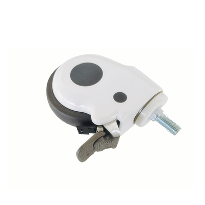 Roue universelle de 5 pouces avec frein Blanc Spécial Caster médical Usage hospitalier