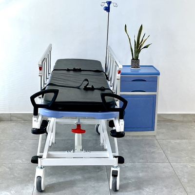 Bleu hydraulique de chariot à civière d'ambulance pour l'hôpital médical