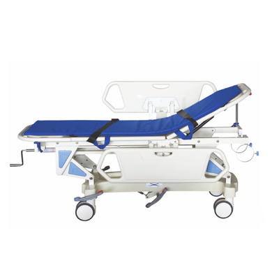 Chariot hydraulique luxueux à civière de secours pour l'hôpital avec des roues