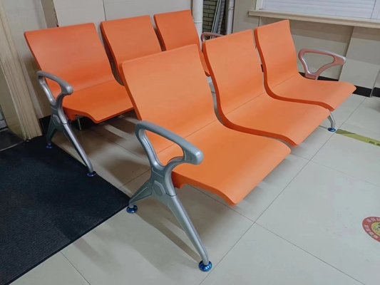 Chaise de salle d'attente hospitalière rembourrée avec cadre en acier