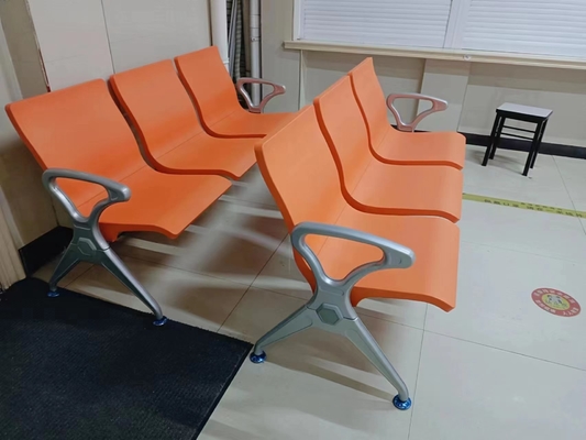 Chaise de salle d'attente hospitalière rembourrée avec cadre en acier