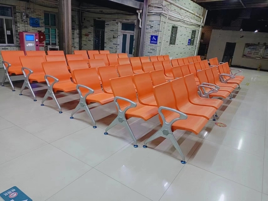 Chaise de salle d'attente hospitalière rembourrée avec cadre en acier