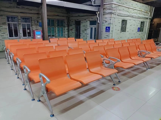 Chaise de salle d'attente hospitalière rembourrée avec cadre en acier