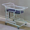 Lit infantile d'angle de bébé d'hôpital transparent réglable mobile de bassin
