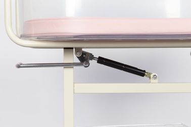 Lit de bébé mobile rose d'hôpital de berceau, berceau de bébé nouveau-né d'hôpital avec le bassin d'ABS