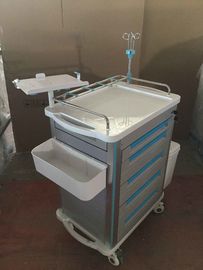 Chariot médical de chariot à acier inoxydable, la livraison de drogue de chariot à secours d'Icu d'hôpital