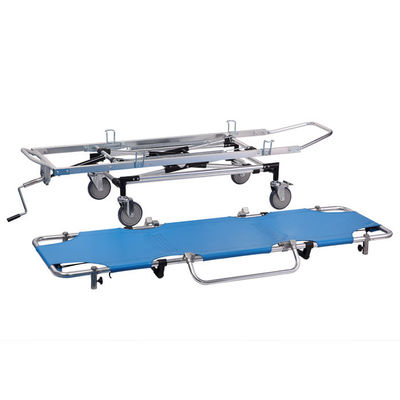 Bleu matériel de couleur de chariot à civière de secours d'alliage d'aluminium