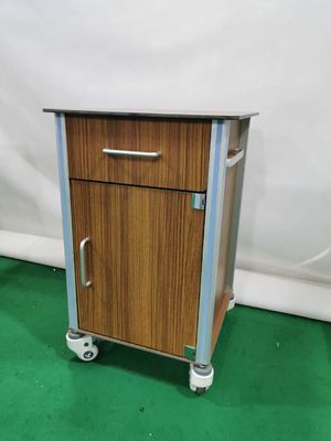 Casier mobile de chevet d'hôpital de panneau de fibres agglomérées en bois