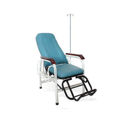 Vert patient de chaise de transfusion IV Polonais de balustrade en bois du tuyau d'acier