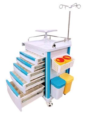 Chariot médical multifonctionnel en plastique à chariot de chariot au mobile 960mm de cadre en acier