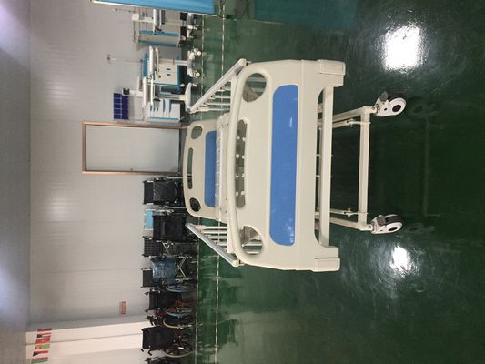 Lit d'hôpital manuel détraqué d'OIN 680mm de la CE de roulettes 3 multifonctionnels luxueux